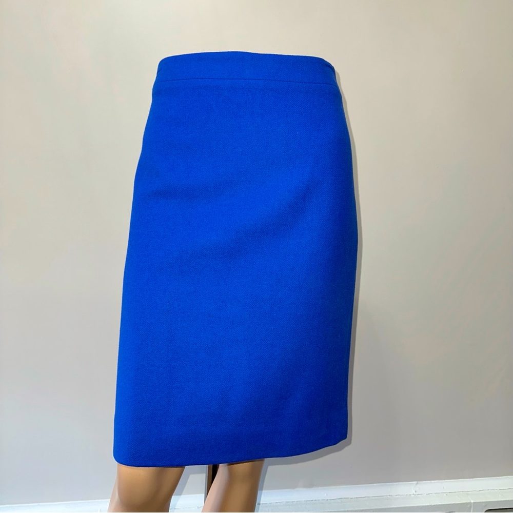 J. Crew | The Pencil Skirt Wool Blend Cobalt Blue | Size 8